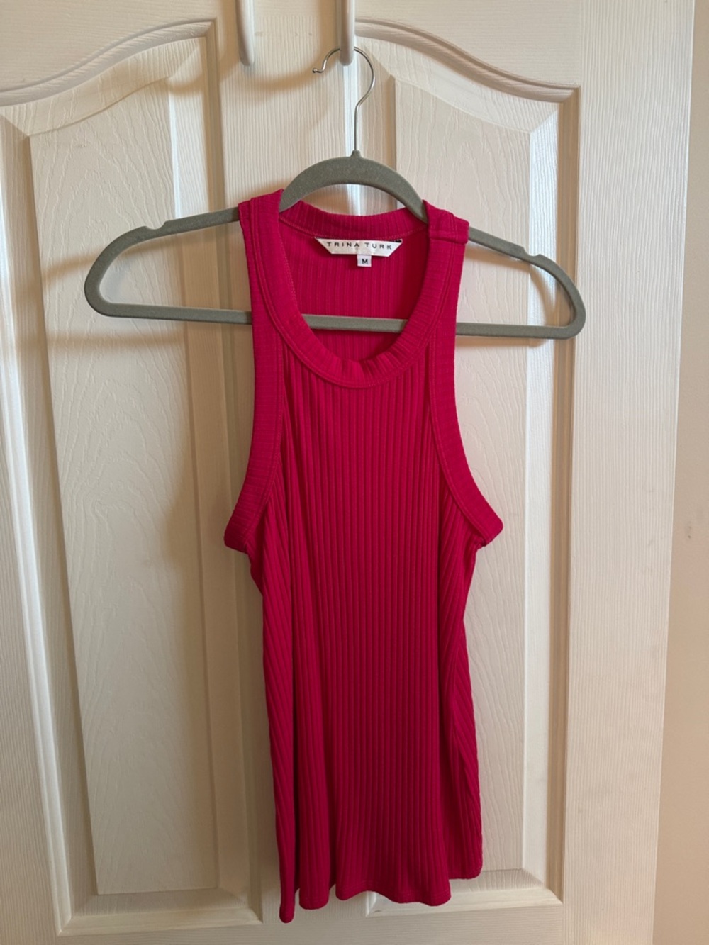 🌸Trina Turk: Ribbed Hot Pink Tank Top